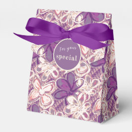 Caja Para Regalos Único en floral de glamur/púrpura