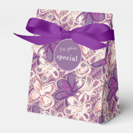 Caja Para Regalos Único en floral de glamur/púrpura