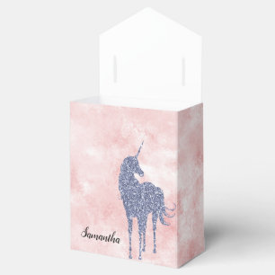 Caja Para Regalos Unicorn Purpurina morado rosado de Rubor