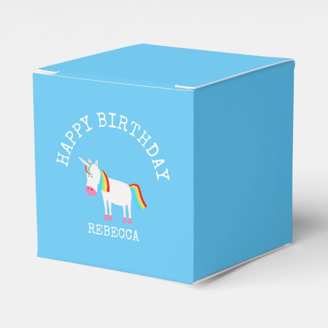 Caja Para Regalos Unicornio (Costado Anverso)