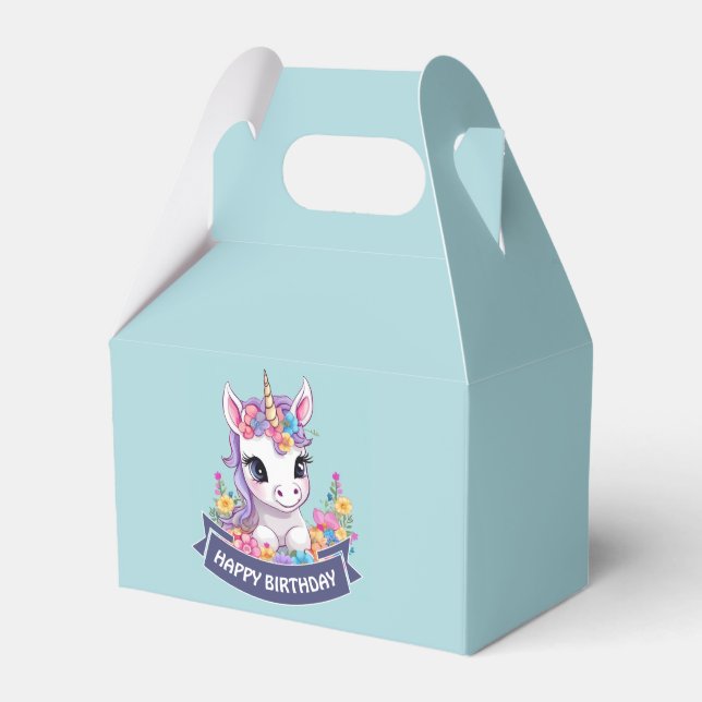 Caja Para Regalos Unicornio, bebé mágico dulce (Front Side)