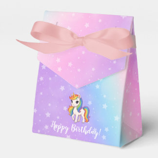 Caja Para Regalos unicornio mágico colorido