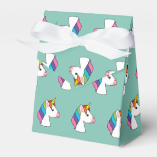 Caja Para Regalos Unicornio mágico lindo con el pelo colorido