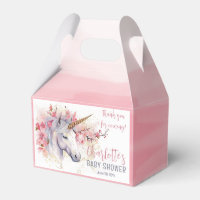 Unicornio místico | Chica Floral Rosa Baby Shower