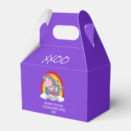 Caja Para Regalos Unicornio púrpura