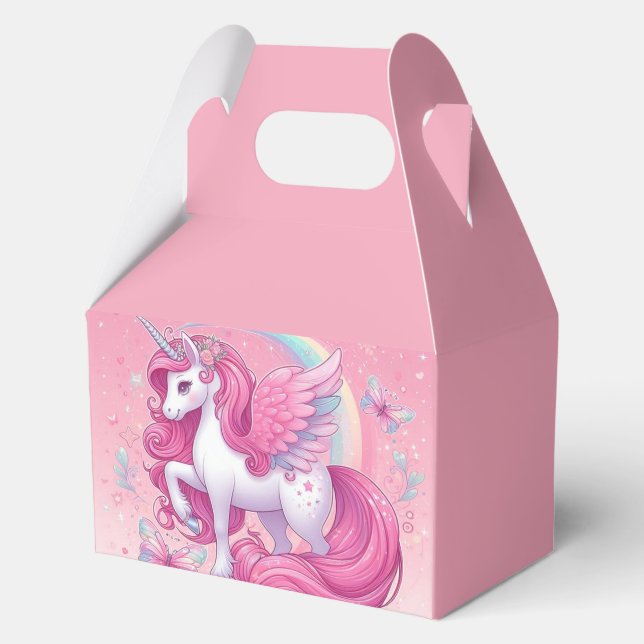 Caja Para Regalos unicornio rosa (Reverso )