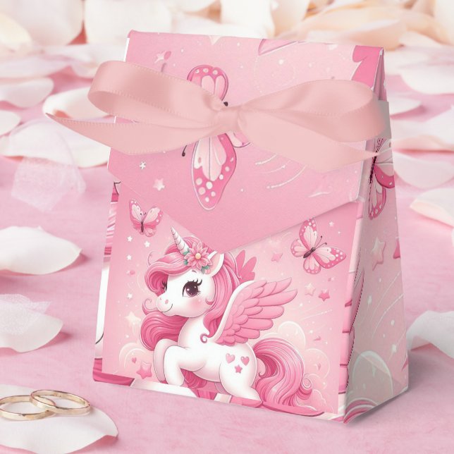 Caja Para Regalos unicornio rosa (Boda)