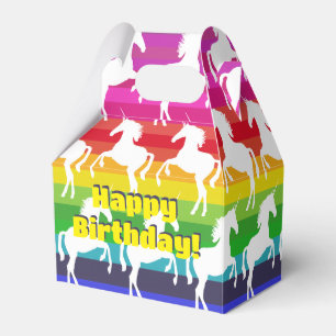 Caja Para Regalos Unicornio y arcoiris