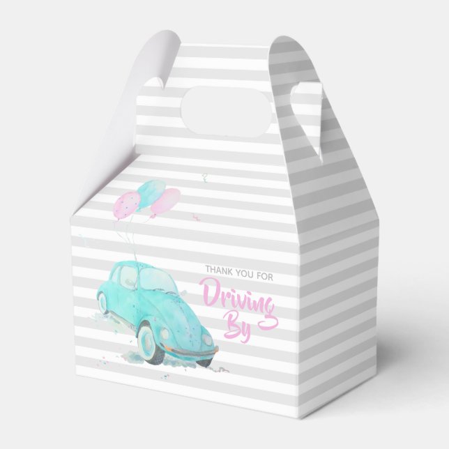 Caja Para Regalos Unidad Cuta De Baby Shower Favor Box 🚗 (Front Side)