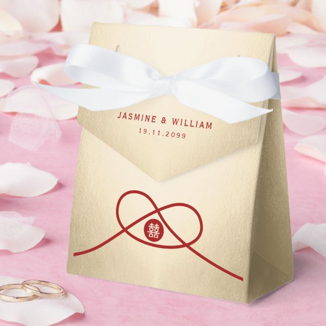 Caja Para Regalos Unión de nudos rojos doble felicidad Boda chino (Boda)