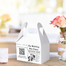 Caja Para Regalos Unique Newspaper  Photo Wedding Favor Box