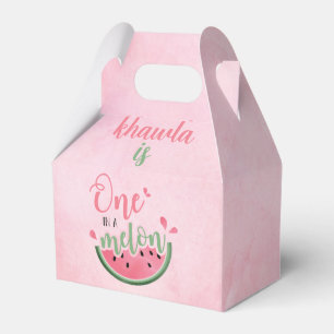 Caja Para Regalos Uno en Melon Watermelon, primer cumpleaños