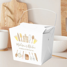 Caja Para Regalos Utensilios de cocina de acuarela personalizados