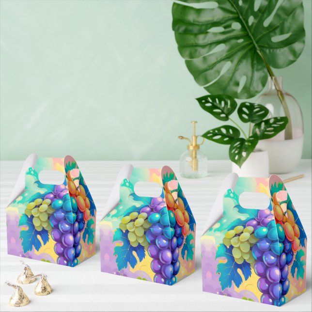 Caja Para Regalos Uvas coloridas (Múltiple)