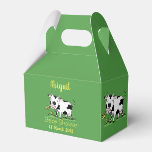 Caja Para Regalos Vaca corta en ilustracion personalizado de campo v