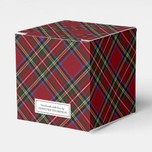Caja Para Regalos Vacaciones clásicas de Tartán Rojo