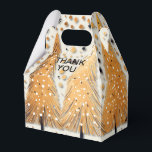 Caja Para Regalos Vacaciones de los Árboles de Navidad brillantes co<br><div class="desc">Los Árboles De Navidad Dorados Brillan De Nieve Las Fiestas Favorecen A Las Cajas. Diseño único,  bonito y elegante. Fácil de personalizar. El estilo de letra,  el tamaño y los colores se pueden cambiar. Elementos coincidentes disponibles.</div>