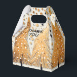 Caja Para Regalos Vacaciones de los Árboles de Navidad brillantes co<br><div class="desc">Los Árboles De Navidad Dorados Brillan De Nieve Las Fiestas Favorecen A Las Cajas. Diseño único,  bonito y elegante. Fácil de personalizar. El estilo de letra,  el tamaño y los colores se pueden cambiar. Elementos coincidentes disponibles.</div>
