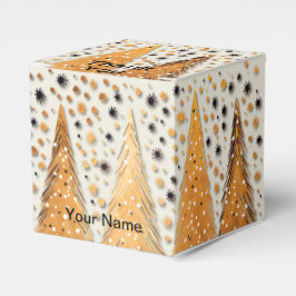 Caja Para Regalos Vacaciones de los Árboles de Navidad brillantes co