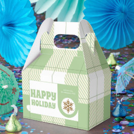 Caja Para Regalos Vacaciones en Green Gingham Plaid