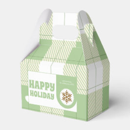Caja Para Regalos Vacaciones en Green Gingham Plaid
