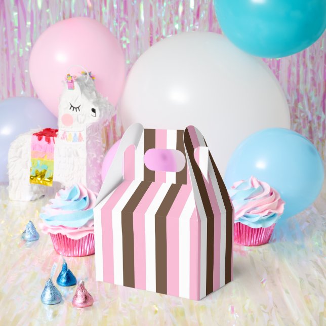 Caja Para Regalos Vainilla de chocolate rosa (Fiesta)