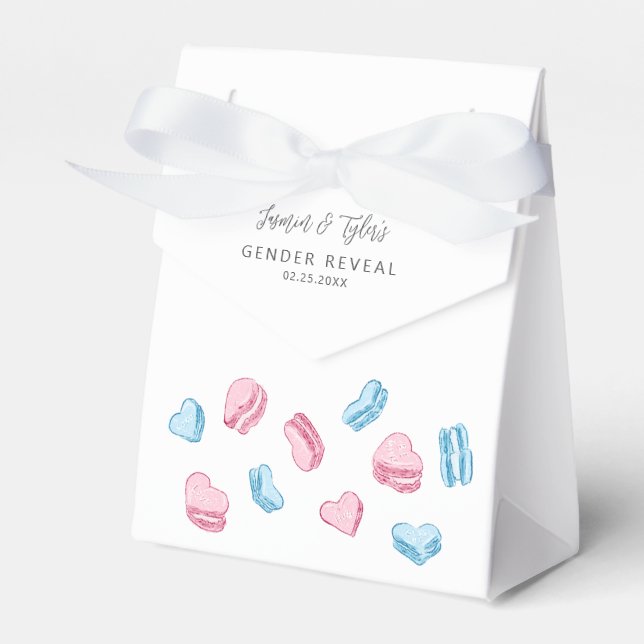 Caja Para Regalos Valentine Hearts Gender Reveal Party Favor Box (Front Side)