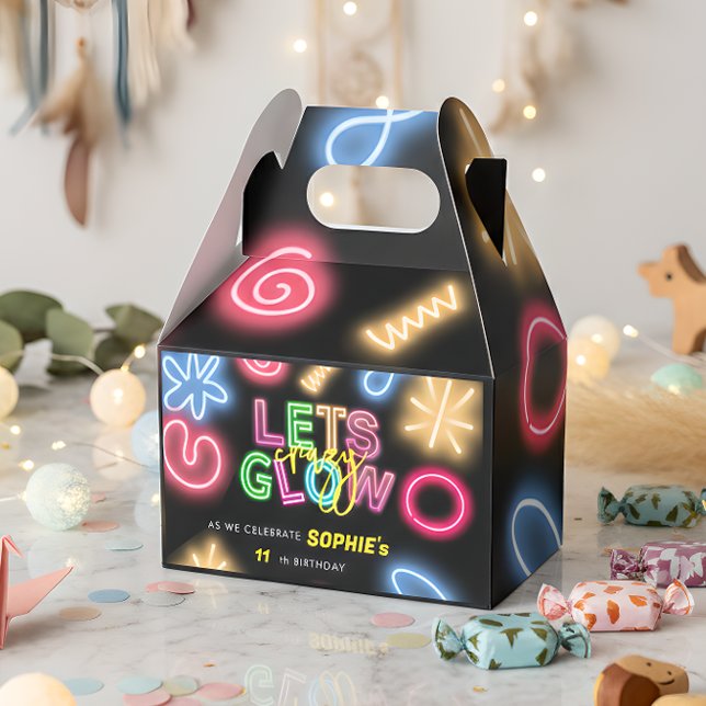 Caja Para Regalos Vamos a brillar loco neón fiesta láser de cumpleañ (Subido por el creador)