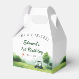 Caja Para Regalos Vamos a Divertirnos Golf Cumpleaños Acuarela