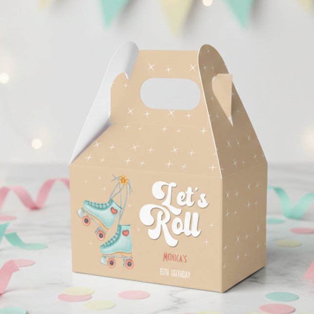 Caja Para Regalos Vamos a rodar fiesta de cumpleaños de patinaje sob (Subido por el creador)