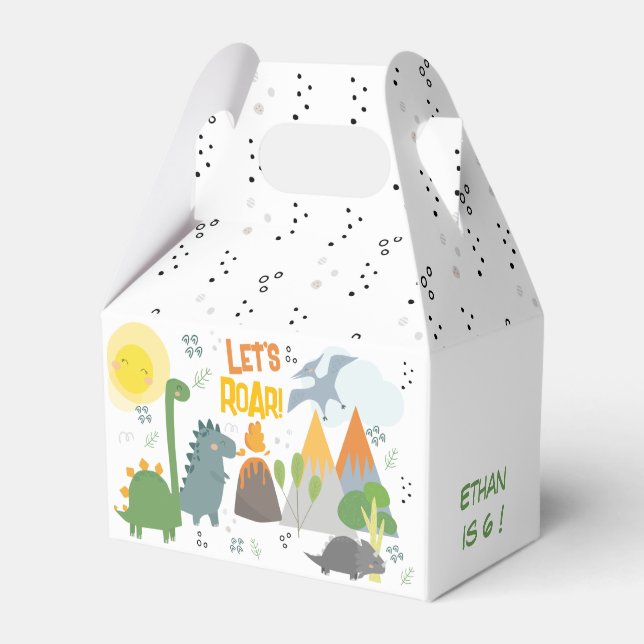 Caja Para Regalos Vamos a rugir el cumpleaños de los niños fiestas d (Front Side)