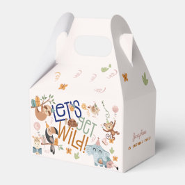 Caja Para Regalos Vamos a tener animales salvajes de safari niños fi