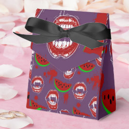 Caja Para Regalos Vampiro y Sandía Spooky Summerween Púrpura