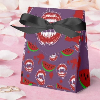 Caja Para Regalos Vampiro y Sandía Spooky Summerween Púrpura