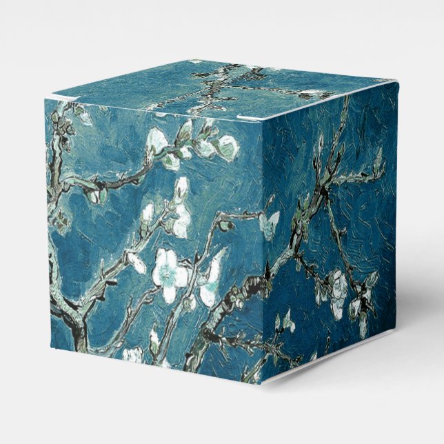 Caja Para Regalos Van Gogh Almond Blossoms : Verde azulado oscuro (Costado Anverso)