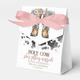 Caja Para Regalos Vaquero Floral de vaca sagrada Boots Ducha de novi