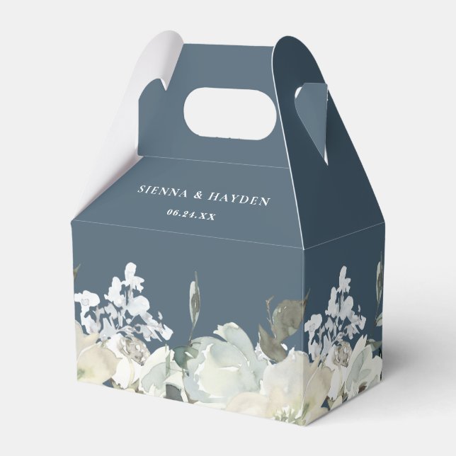 Caja Para Regalos Vegetación floral de marfil - Elegante matrimonio  (Front Side)