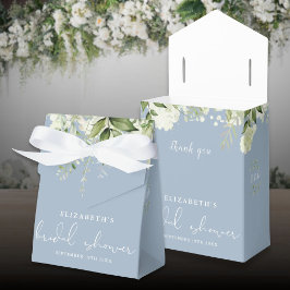 Caja Para Regalos Vegetación floral Dusty Blue Bridal Shower