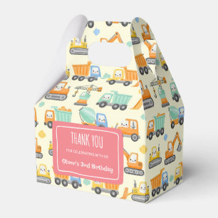 Caja Para Regalos Vehículos de Construcción de Dibujos Animados Lind