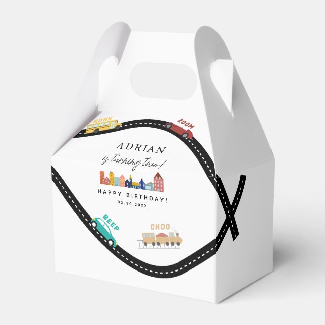 Caja Para Regalos Vehículos de Transporte Ciudadio Camión Segundo Cu (Front Side)