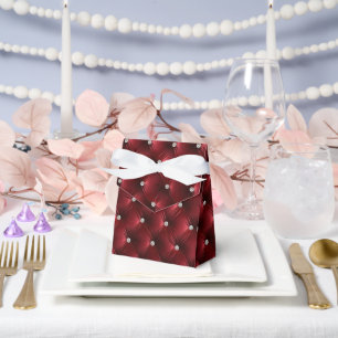 Caja Para Regalos Velvet de lujo Glam Red Faux