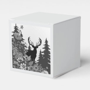 Caja Para Regalos Venado con gran rack fuera del bosque