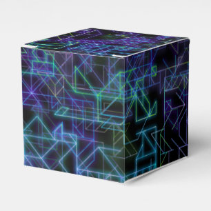 Caja Para Regalos venas cibernéticas, en azul y verde :