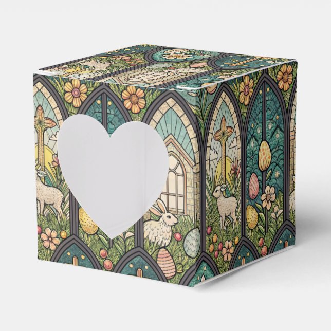 Caja Para Regalos Ventanas de Pascua Religiosas (Anverso)