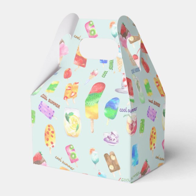 Caja Para Regalos verano fresco- helado, piojos y bebida fría