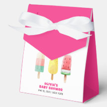 Verano rosa moderno Popcicle Ice Cream Baby Shower