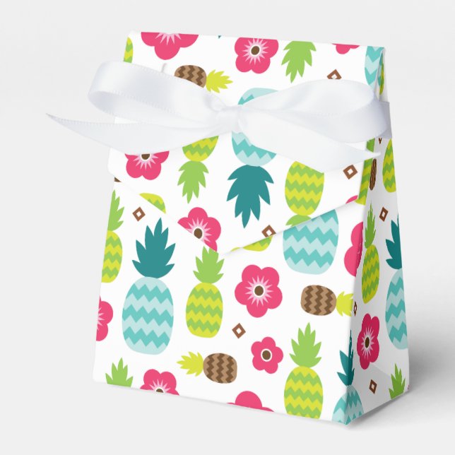 Caja Para Regalos Verano tropical de piña (Front Side)