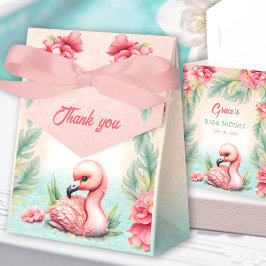 Caja Para Regalos Verano tropical Flamingo Chica Baby Shower Tent