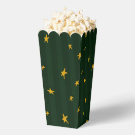 Caja Para Regalos Verde Amarillo Estrella Raya Navidad