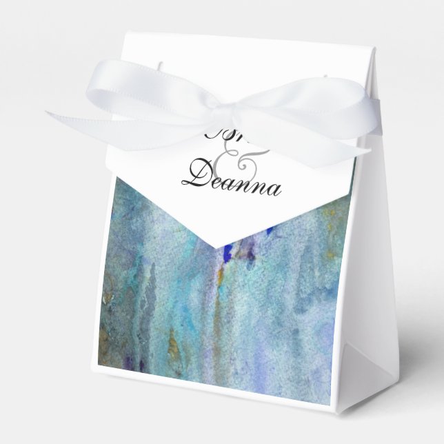 Caja Para Regalos Verde azulado Favor de la Mist (Front Side)